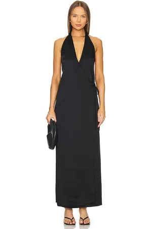 Bondi Born Maxivestido halter nora en color talla L en - Black. Talla L (también en M).