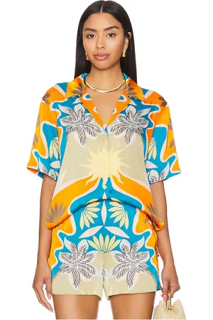 MISA Solange top en color naranja talla M en - Orange. Talla M (también en S, XS).