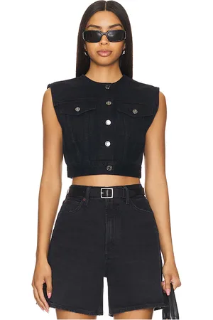 AGOLDE Chaleco leo en color negro talla S en - Black. Talla S (también en XS).