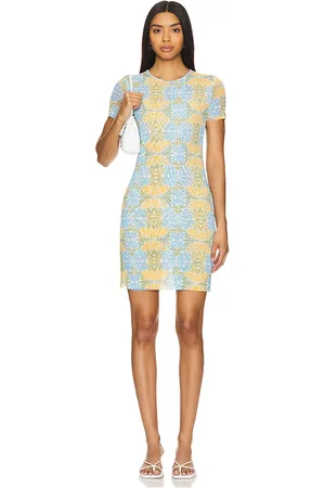 MISA Vestido vina en color bebe azul talla XS en - Baby Blue. Talla XS (también en XXS).