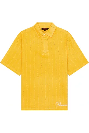 Pleasures Clarity woven polo en color talla M en - Yellow. Talla M (también en S, XL/1X).