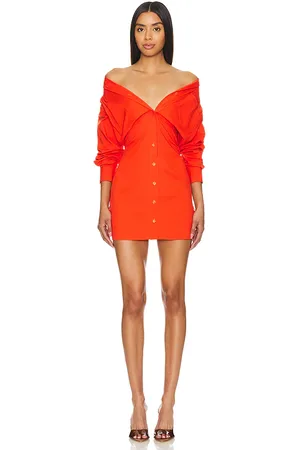 GOOD AMERICAN Vestido camisero en color rojo talla 5X en - Red. Talla 5X (también en L, S).