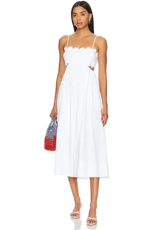 LIKELY Vestido midi priscilla en color talla 10 en - White. Talla 10 (también en 2, 6).