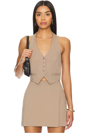 GOOD AMERICAN Chaleco en color bronce talla 2X en - Tan. Talla 2X (también en 4X, 5X, L, XL).