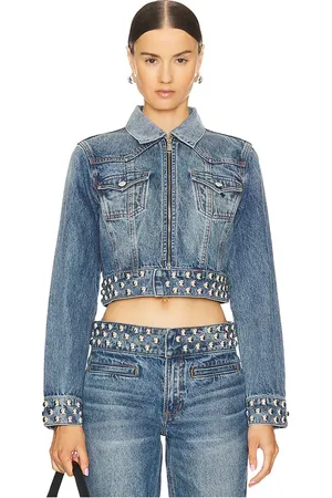 GRLFRND Chaqueta drea fitted western en color denim-dark talla XS en - Denim-Dark. Talla XS (también en XXS).