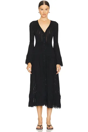 ALEXIS Vestido midi elio en color talla L en - Black. Talla L (también en M, S).