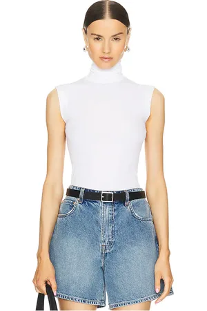 Norma Kamali Slim fit sleeveless turtleneck top en color blanco talla XS en - White. Talla XS (también en XXS).