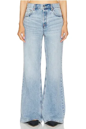 GRLFRND Pantalones acampanados relajados de talle bajo jade en color denim claro talla 27 en - Denim-Light. Talla 27 (también en