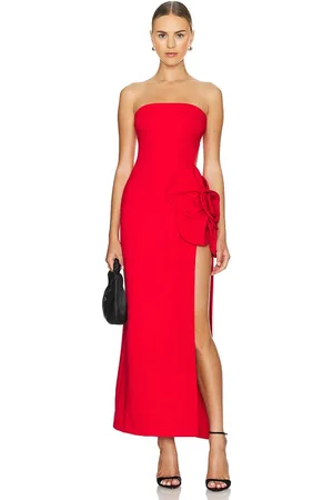 Delfi Vestido largo tatiana en color talla L en - Red. Talla L (también en S, XS).