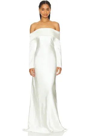 Misha Hombro descubierto vestido de manga larga bianca en color ivory talla XS en - Ivory. Talla XS (también en XXS).