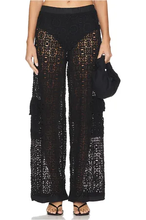 Agua Bendita Pantalón cargo maca knotted en color talla M en - Black. Talla M (también en S, XS).