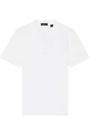 THEORY Bron cotton polo en color talla M en - White. Talla M (también en S, XL/1X, XXL/2X).