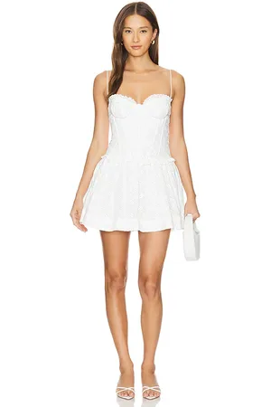 For Love & Lemons Minivestido marlowe en color talla M en - White. Talla M (también en L).