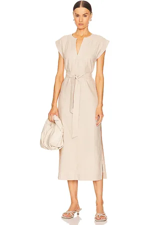 Steve Madden Vestido midi aeris en color beige talla S en - Beige. Talla S (también en XS).