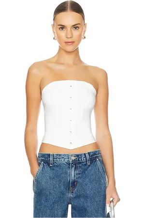 superdown Jordyn corset top en color talla L en - White. Talla L (también en M, S, XL).