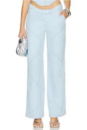 BY.DYLN Pierna ancha ramona en color denim claro talla M en - Denim-Light. Talla M (también en S, XS).