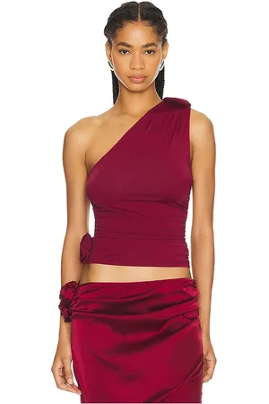 Lioness Rendezvous one shoulder top en garnet en color talla L en - . Talla L (también en M, S, XL, XS).