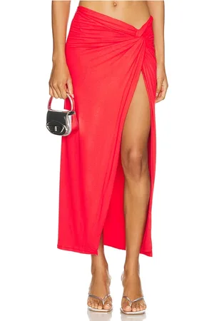 AFRM Falda lorli en color rojo talla 1X en - Red. Talla 1X (también en XL).