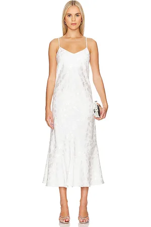 Show Me Your Mumu Vestido combinación midi uptown en color blanco talla M en - White. Talla M (también en S, XL/1X