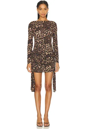 Lioness Vestido glory mini en color marrón talla S en - Brown. Talla S (también en XS).