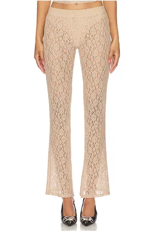 EB DENIM Legging de tiro bajo en color beige talla L en - Beige. Talla L (también en M, S).