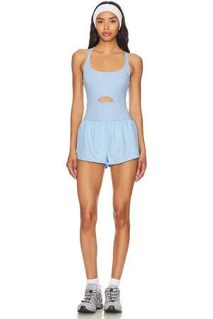Free People X fp movement righteous runsie en color azul talla L en - Blue. Talla L (también en XL).