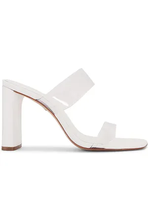Schutz Sandalia ariella tab en color blanco talla 6 en Deluxe Nappa Vinyl & White - White. Talla 6 (también en 9.5).