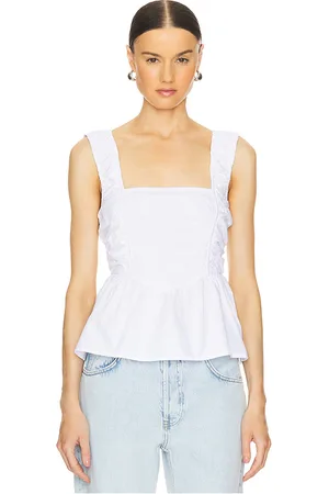 Ganni Blusa con tirantes en color blanco talla 40 en - White. Talla 40 (también en 42).