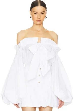 Caroline Constas Blusa escote hombros adeline en color talla M en - White. Talla M (también en S).