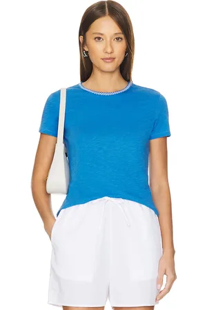 Goldie Estelle Camiseta embroidered neck classic en color azul talla S en - Blue. Talla S (también en XS).