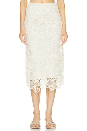 A.L.C. Falda shay en color blanco talla 10 en - White. Talla 10 (también en 2, 6).