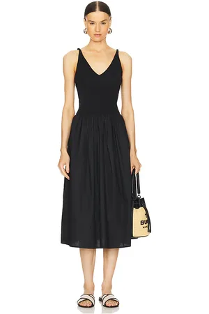 Rails Vestido midi franca en color talla L en - Black. Talla L (también en M, S, XL, XS).