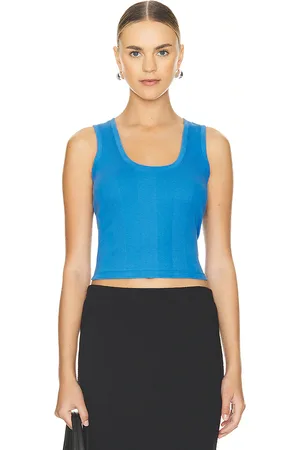 Goldie Estelle Tanque de cultivo de costillas cotton en color azul talla M en - Blue. Talla M (también en L, S, XL).