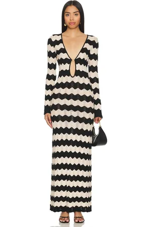 Capittana Maxi vestido punto ella en color negro talla all en - Black. Talla all.