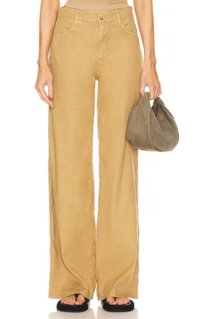 SPRWMN Pantalones 5 pocket wide leg en color bronce talla 26 en - Tan. Talla 26 (también en 27, 30).