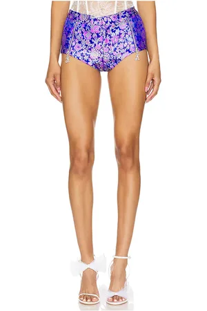 KIM SHUI Brocado caliente corto en color talla S en - Blue. Talla S (también en XS).
