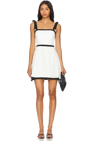 ALICE+OLIVIA Minivestido eloisa en color blanco talla 10 en - White. Talla 10 (también en 12).