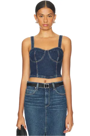 Paige Top denim guilia en color denim-dark talla 0 en - Denim-Dark. Talla 0 (también en 6).