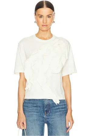 ULLA JOHNSON Aris top en color ivory talla M en - Ivory. Talla M (también en XS).