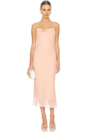 Rue Sophie Vestido denise en color durazno talla L en - Peach. Talla L (también en M).