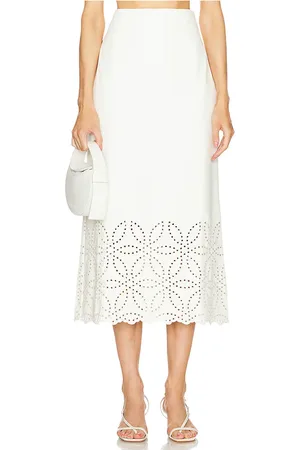Silvia Tcherassi Falda atira en color blanco talla M en - White. Talla M (también en S).