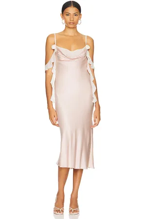 LOBA Vestido soria midi en color talla L en - Blush. Talla L (también en XS).