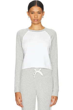 Splits59 Sudadera deportiva recortada warm up en color gris claro talla M en - Light Grey. Talla M (también en S, XL, XS)