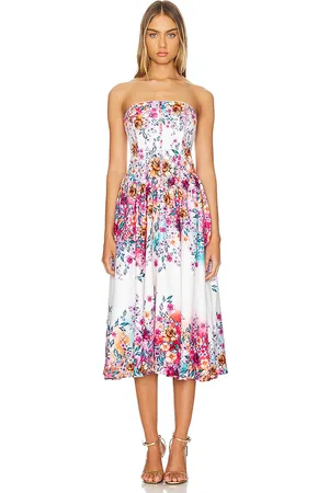 Agua Bendita Maxivestido blooming en color rosado talla L en - Pink. Talla L (también en M, S).