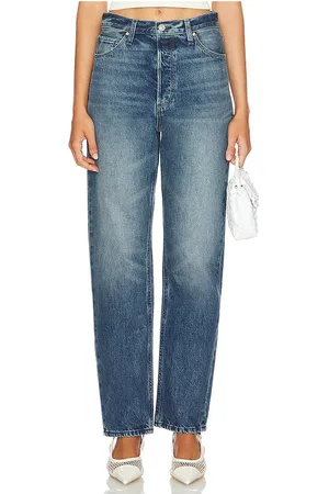 Paige Pierna recta sawyer en color denim-medium talla 24 en - Denim-Medium. Talla 24 (también en 27, 28).