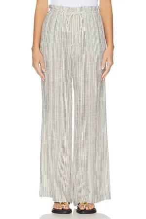 Bella Dahl Pantalón drawcord wide leg en color gris talla L en - Grey. Talla L (también en M, S, XS).