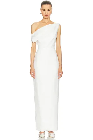 SANS FAFF Vestido largo con hombro descubierto en color talla L en - White. Talla L (también en M, S, XS).
