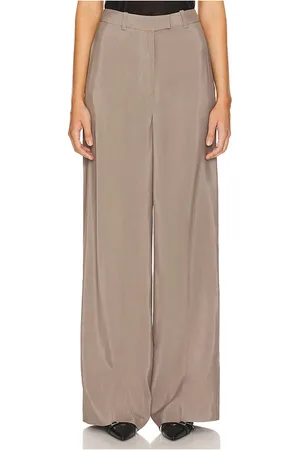 ANINE BING Pantalón con trabillas dolan en color taupe talla 32 en - Taupe. Talla 32 (también en 36, 38).