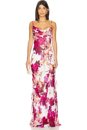 Nicholas Maxivestido kamila ruffle cowl en color rosado talla 0 en - Pink. Talla 0 (también en 2, 4).