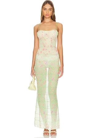 MAJORELLE Vestido blake maxi en color verde talla M en - Green. Talla M (también en L, XL).